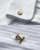 Cufflinks Cufflinks Cufflinks Knurling Round Cut Made in Japan Brass [Tabarat] Men's (Light Gold)
