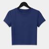 Women's Simple Solid Color Crew Neck Yoga T-Shirt - Short Sleeve for Running & Fitness