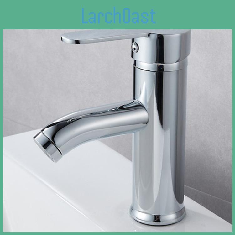 Steel Spout Curved Stainless Electroplated Basin Faucet Bathroom Bathroom Hot And Cold Hand Washing Basin Faucet Household Use