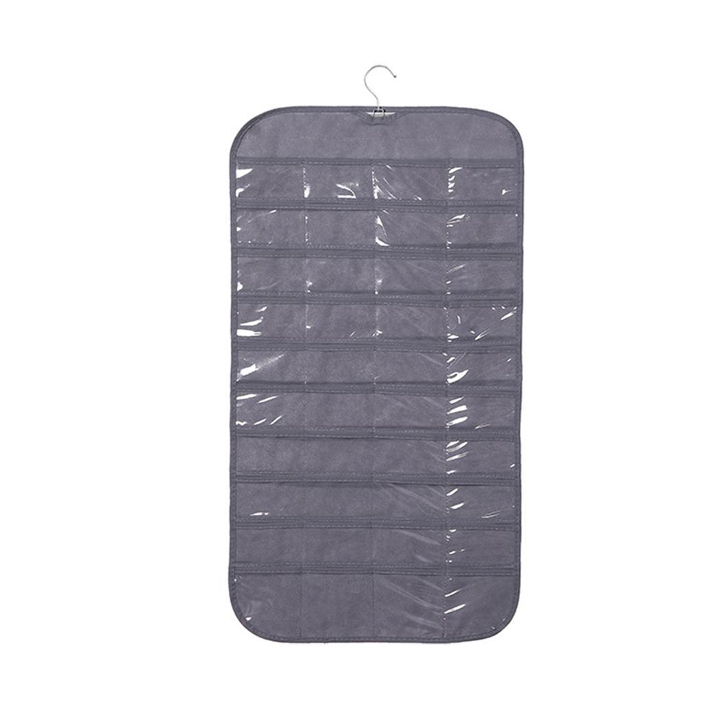 Hanging Jewelry Storage Bag Double-sided 80-pocket Jewelry Chain Storage Bag Non-woven Fabric Jewelry Storage Rack