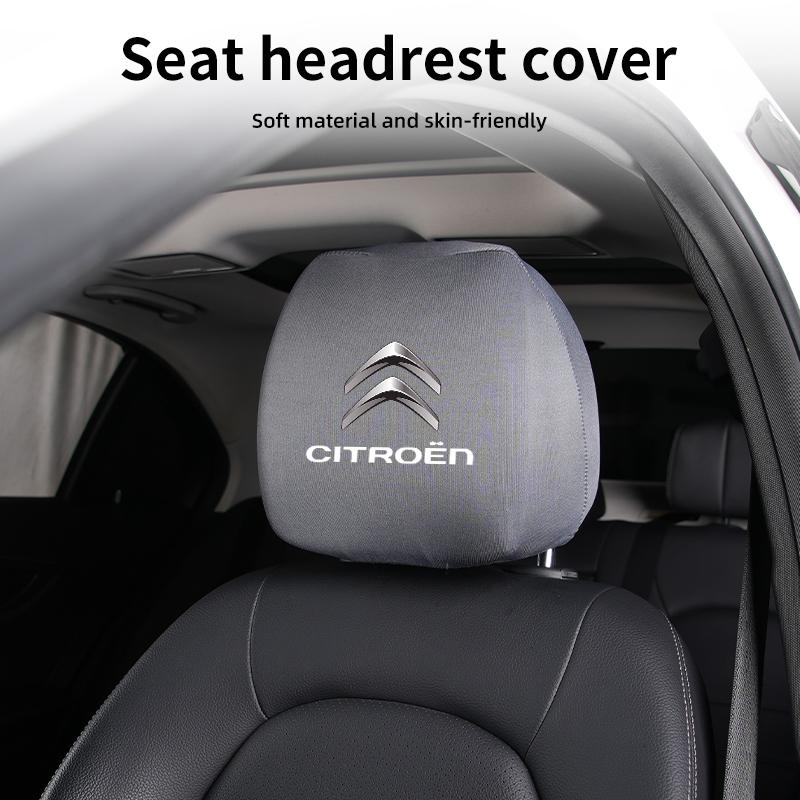 Autositz Kopfstützenbezug Schmutzabweisend Elastisch Auto Innenraum Zubehör für Citroen C5 C1 C2 Berlingo Celysee Cactus Picasso Aircross