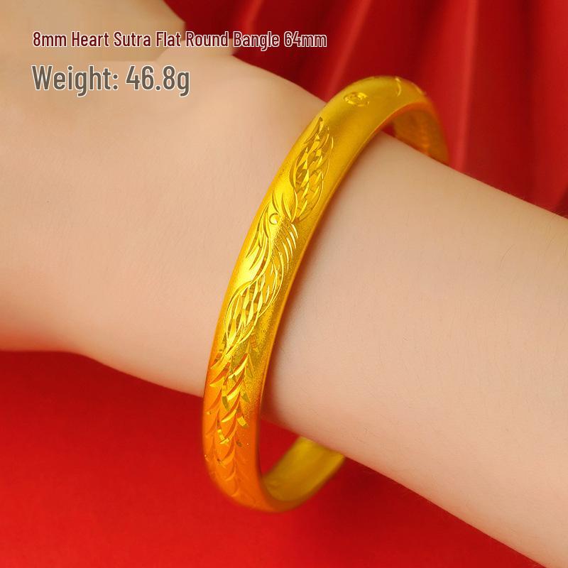 Vietnamese Gold Heritage Lotus Bracelet for Women: Long-Lasting, Ancient Chinese Style, Colorfast Simulation