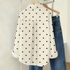 European and American New Polka Dot Fashion Temperament Long-sleeved Shirt, Lapel Retro Loose Casual Commuter Top