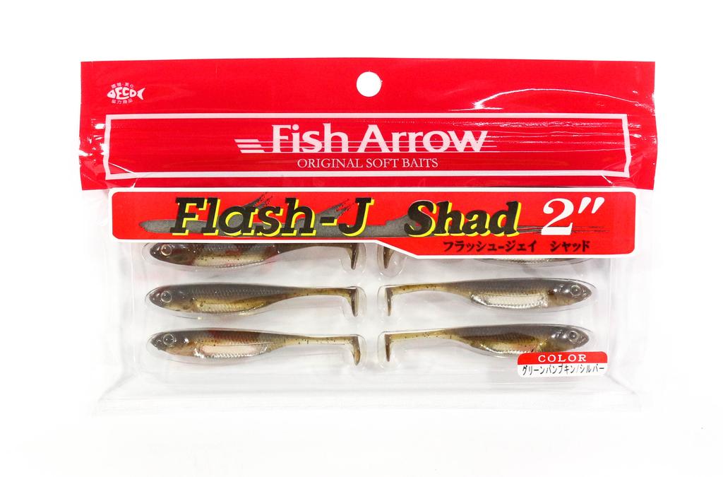 Fish Arrow Soft Lure Flash J Shad 2 Inch 8 Piece Per Pack #01 (1659)