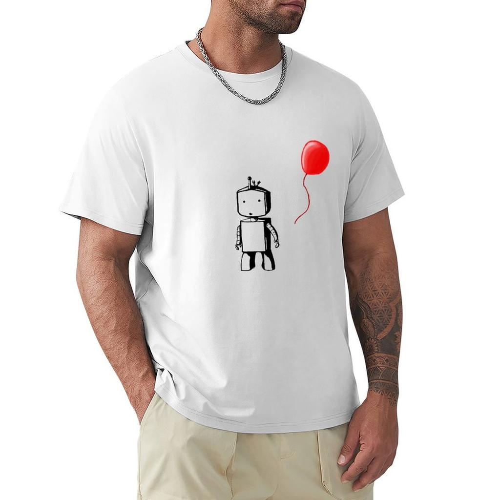 Robot Balloon Tshirt Casual Loose Daily Wear Tshirt