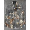 New Men's Style Long Sleeved Linen Shirt 3D Printed Striped Casual Street Fashion Long Sleeved Shirt Top