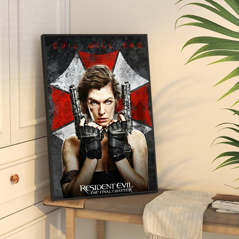 Game R-resident Evil Anime Posters Sticky Whitepaper Sticker DIY Room Bar Cafe Kawaii Room Decor