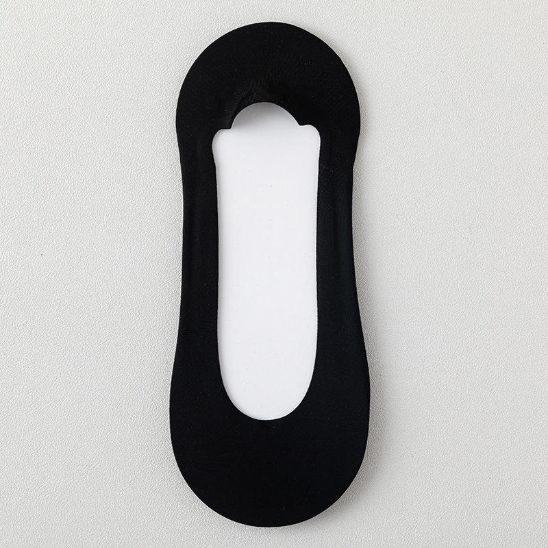 

Весна и осень тонкие хлопковые носки-лодочки женские летние спортивные нескользящие нескользящие тонкие невидимые носки с каблуком One size чёрный