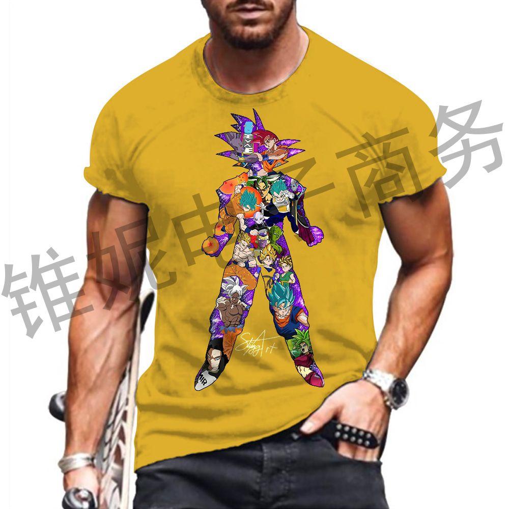 Dragon Ball Z 2024 Vegeta Men's T Shirt Goku Man Clothes Tops Cool Saiyan Short Sleeve Tee 110-6XL Summer GYM Harajuku T-shirt