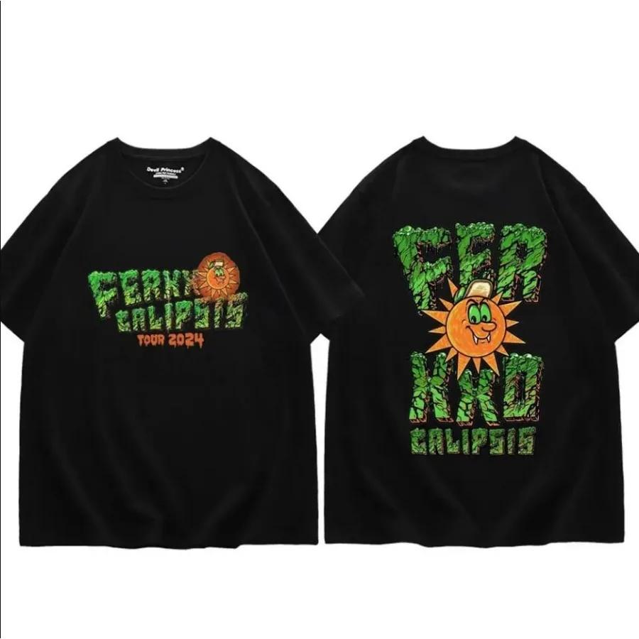 Rapper Feid Ferxxo T-shirts Ferxxocalipsis Album Merch Women Men Fashion Casual Short Sleeve Summer Oversized Tees Streetwear