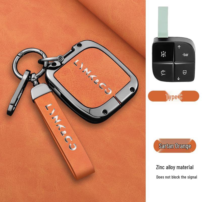 Lynk & Co 03 Schlüsselhülle für Advanced Hatchback mit Herren-Emp-Tasche, Schale und Schnalle