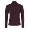 Women's Maroon Slim Fit Zip-Up Training Jacket with Ruched Detail KU5376