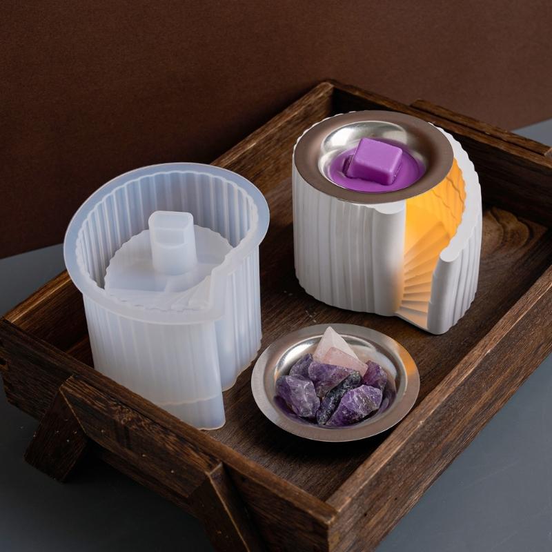 Treppenhaus Silikon Kerzenform Treppen Silikon Kerzenständerform für Epoxidharz Teelichthalter Heimdekoration