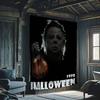 Michael Myers Halloween Spooky Pumpkin Design Tapestry Wall Hanging for Home Bedroom Living Room Dorm Gift for Family Friends
