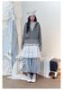 Simple Korean Polka Dot Jacquard Sweater - Women's Autumn/Winter Hooded Knit Top M31