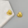 Fashion Light Luxury Women'S Earrings, High-End Copper-Plated Real Gold Love Studs.