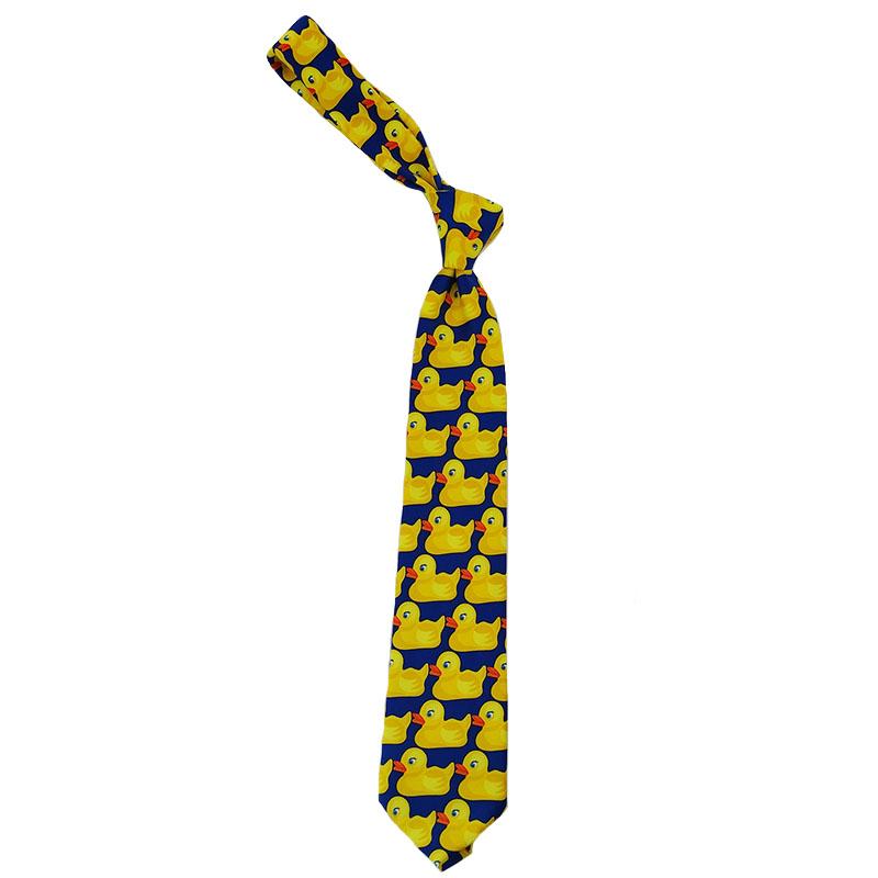 

Cartoon little yellow duck little gray chicken rabbit cool panda printing neck tie fun shirt tie