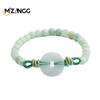 Natural Myanmar Jadeite Bracelet Peace Buckle Jade Beads String Exquisite Fashion Jewelry Lucky Charms for Men and Women Gifts