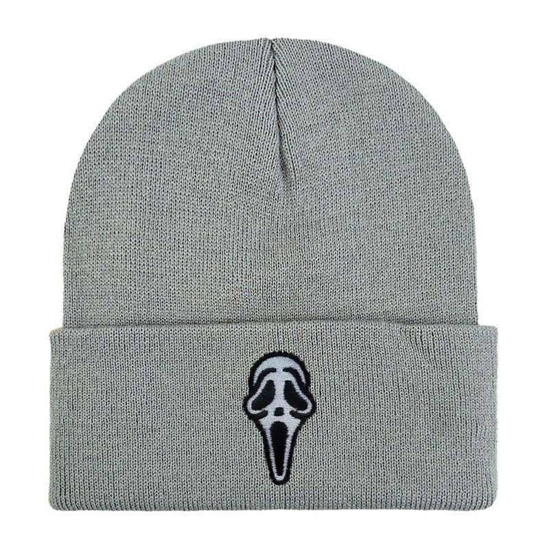 Knitted Hat For Men Women Warm Windproof Acrylic Embroidered Beanie For Winter Outdoor Activities