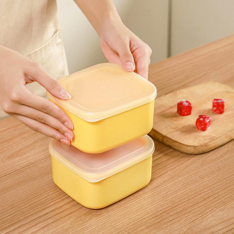 1 Pezzo Portafette Burro e Formaggio con Coperchio Scatola Trasparente in Plastica Contenitore per Formaggio a Fette Scatola per Conservazione in Frigorifero Portacontenitore Ermetico
