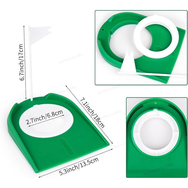 Golf Putting Cup with Flag Practice Training Tools Golf Putting Hole for Kids Adults Office Garage Yard Practice Putting Cup