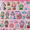 Labubu 3D Cartoon Double-Layer Bubble Stickers: Fun Foam Stickers for Kids' Rewards