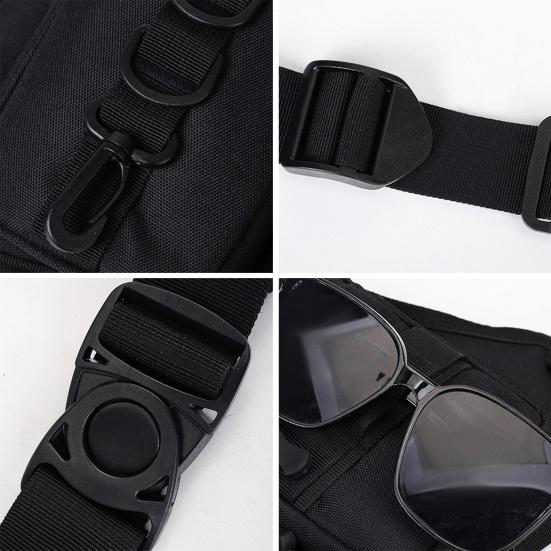 Outdoor Sports Chest Bag for Men Front Running Vest Bag with Multiple Compartments EDC Travel Chest Pack for Workout Cycling Hiking