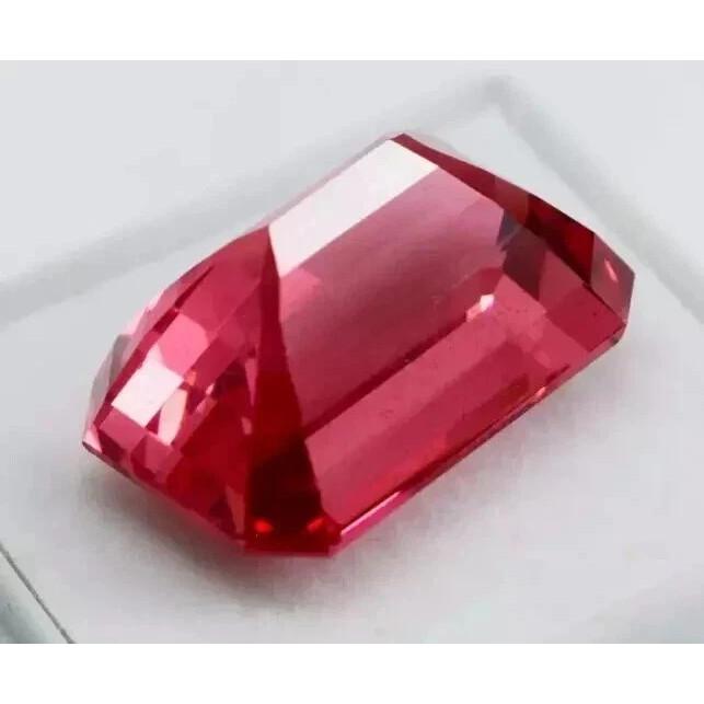 Emerald Cut Natural Padparadscha Sapphire 10-12 Ct Beautiful Certified Gemstone