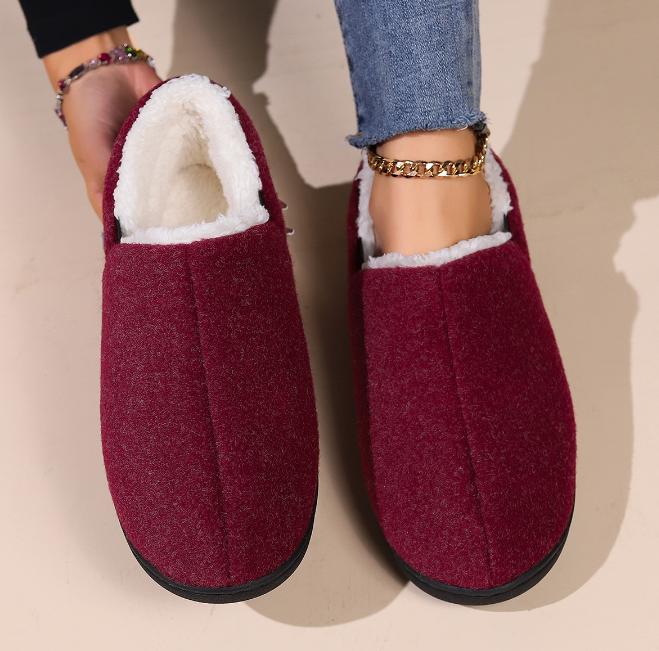 Order A Size Up House Shoes Casual Women Shoes Winter Indoor Fluffy Home Shoes for Men Outdoor Antiskid High Ankle Furry Slippers