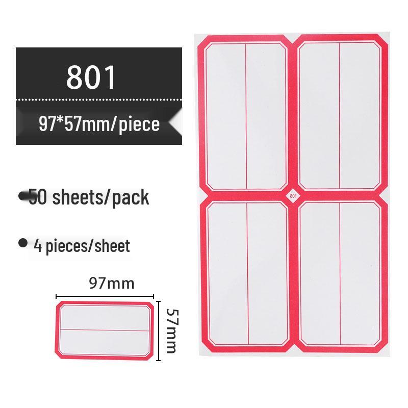 Self-Adhesive Classification and Identification Paper Stickers