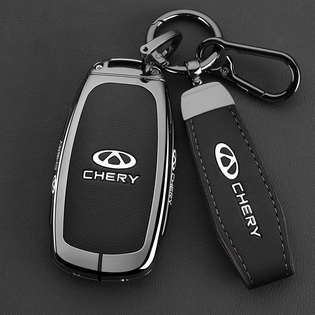Estuche de Aleación de Zinc para Llave de Coche para Chery Tiggo 7 Pro 8 9 2025 2026 Llavero Funda Remota Bolsa Carcasa Soporte Anillo Accesorios Fob