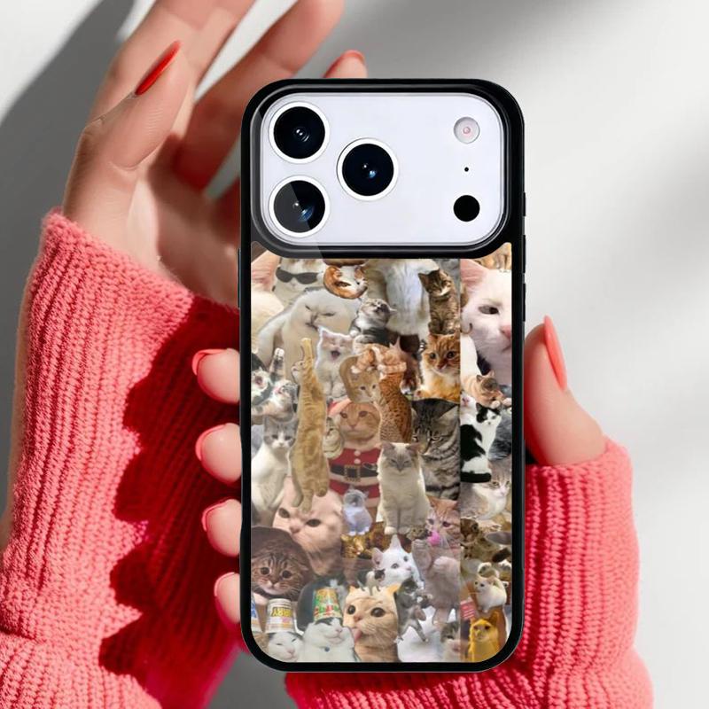 Crying Cat Memes And Dog Phone Case for iPhone 17 16 15 14 13 Pro Max Back Cover for 12 11 Pro Coque