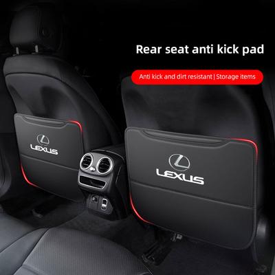 Auto Interior For RX330 IS250 ES300h UX GX470 LX570 LS430 Car Seat Back Anti Kick Protector Cover Mat Leather Seatback Pad