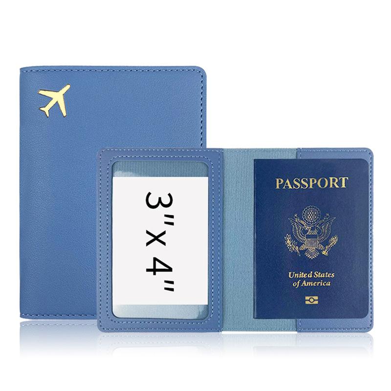 Étui pour passeport en cuir synthétique pour homme et femme, porte-cartes de crédit, porte-cartes de visite, porte-monnaie de voyage