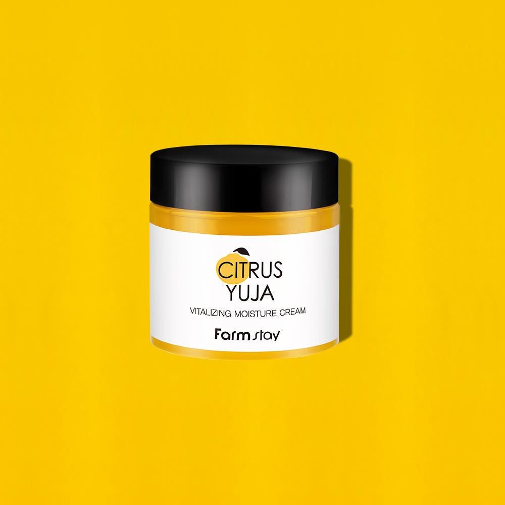 Farmstay Citrus Yuja Vitalizing Moisture Cream Brightening Hydrating 80ml