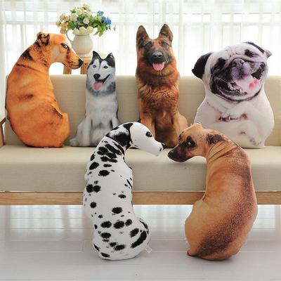 Cuscino Testa di Cane Husky Peluche 3D - Cuscino Erha che Guarda Indietro