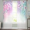 Plant Color Floral Watercolor Natural Bedroom Curtains Tulle Sheer Curtain Living Room Home Decor Voile Drapes