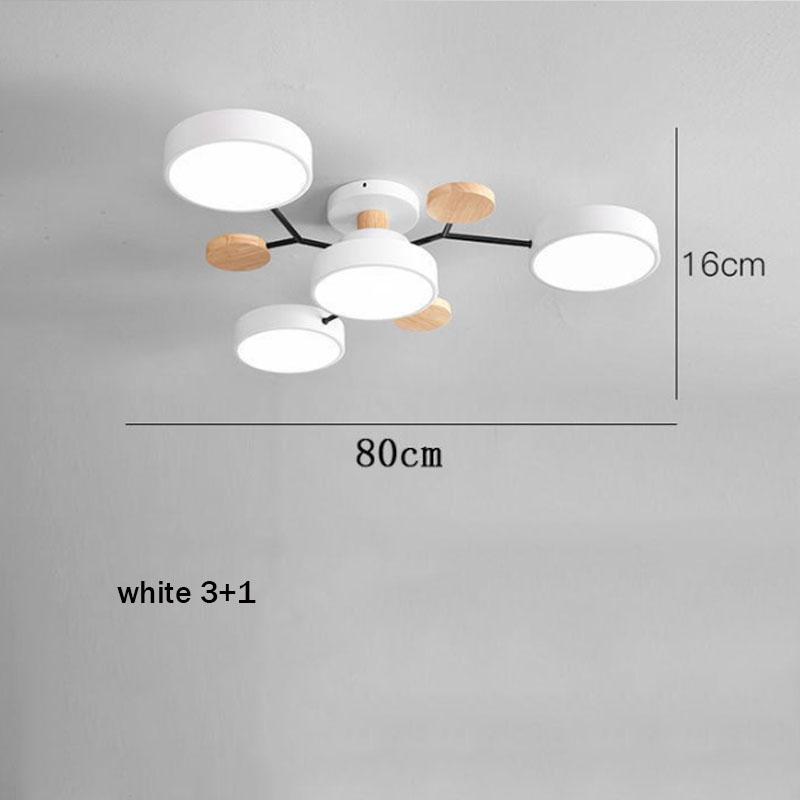 Modern LED Chandelier with 3 Different Colors Suitable for Living Room Bedroom Study Home Decoration Indoor Lighting AC90-260V