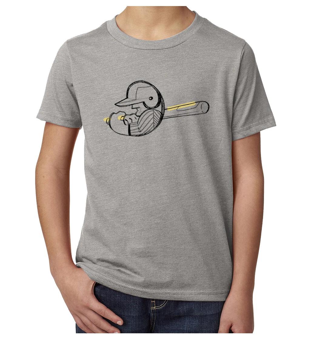 Old school Ball Player, Vintage Baseball T-Shirts, Kid s Graphic Tees 3XL