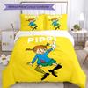 3pcs Pippi Longstocking Bedding Set Duvet Cover Closure Includes 1 Duvet Cover & 2 Pillowcases, Soft and Comfortable for All Seasons.