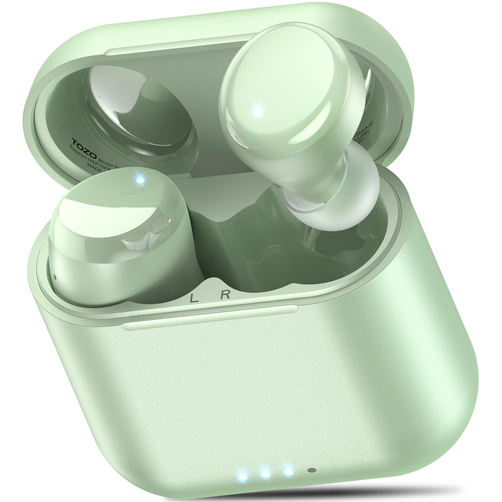 

TOZO T6 Earphones Bluetooth Wireless Warm Sound AI Noise Reduction during Custom App High Water Up to 50 Hours Continuous Fast Wireless Suitable for зелений