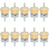 10pcs Professional Motorcycle Oil Filter Inline Gas Fuel Filter Gasoline Filters Tool For Scooter Moped Scooter Dirt Bike ATV