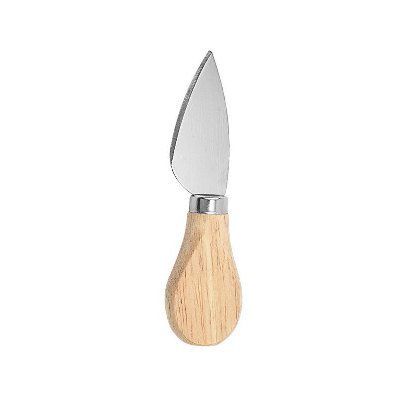 Edelstahl Käse- und Kuchenmesser-Set mit Holzgriff – Inklusive Gabel und Butterspachtel