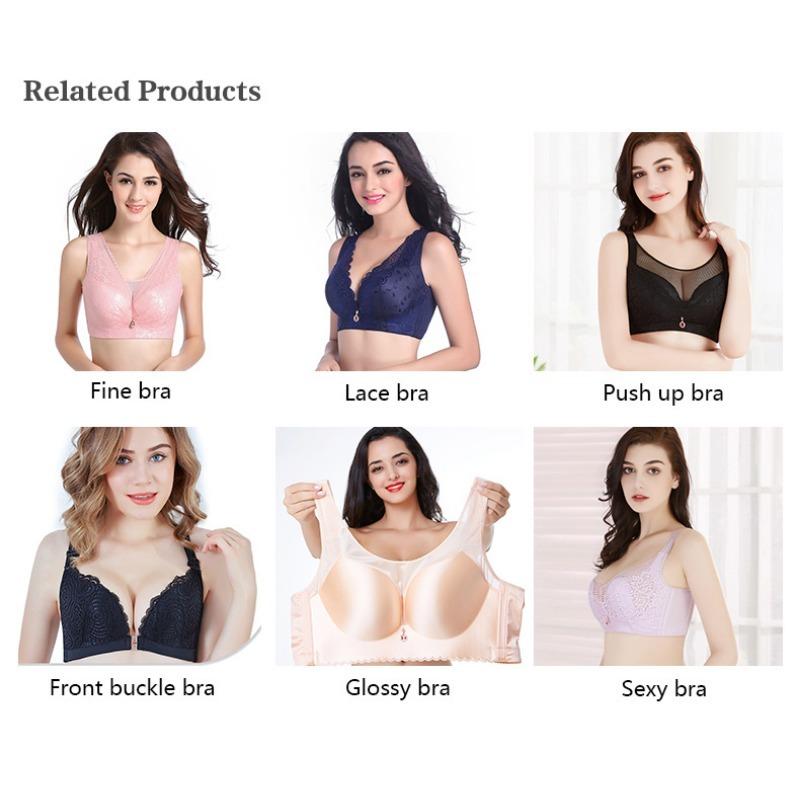 Large Size Bra, Lace, Breathable, Gathered and Adjustable Women's Underwear, with A Thin Bra for The Collection of Side Breasts