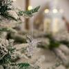 4pcs Christmas Angelic Decorations Acrylic Angelic Hanging Decorations for Festival Season Christmas Embellishment