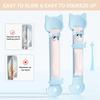 Squeeze Design Cat Treat Spoon Easy Feeding Cat Tail Design Lickable Treat Spoons Portable Multi-Functional Pet Food Spoon