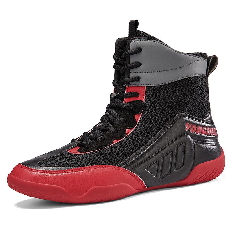 568 High-Top Non-Slip Boxing & Wrestling Shoes for Comfortable Indoor Training & Competition