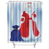 TU Christmas Shower Curtain Santa Claus Festive Holiday Bathroom Decor Holiday Shower Curtain Winter Themed Bathroom Set Gift Id