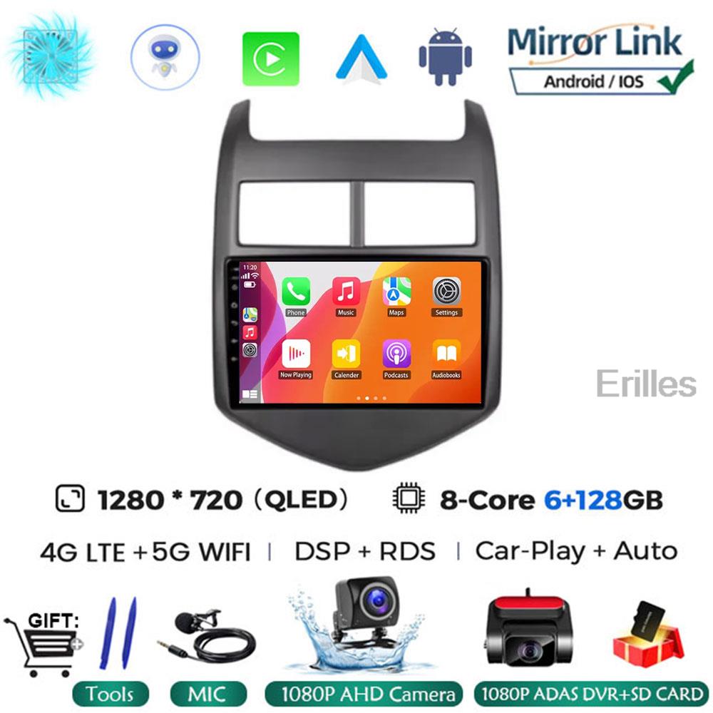 5G 2din Android 14 Car Radio Multimedia Player For Chevrolet Aveo 2 Sonic T300 Autoradio CarPlay Navigation GPS