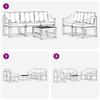 Outdoor Sofa Set with Cushions 6 Pcs Natural and Beige